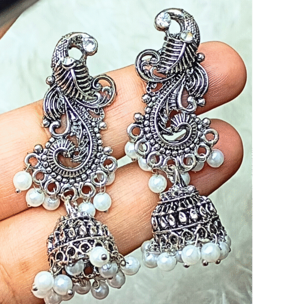 Desi jhumki lashkara (Oxidized) - Image 2