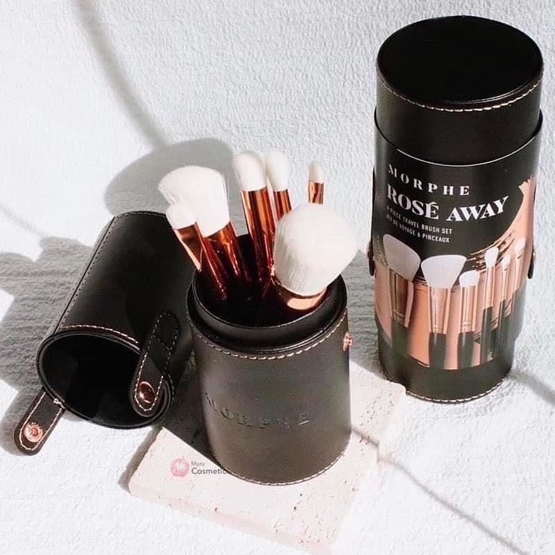Morphe rose away 6 pieces face and eye brushes travel set - Image 2
