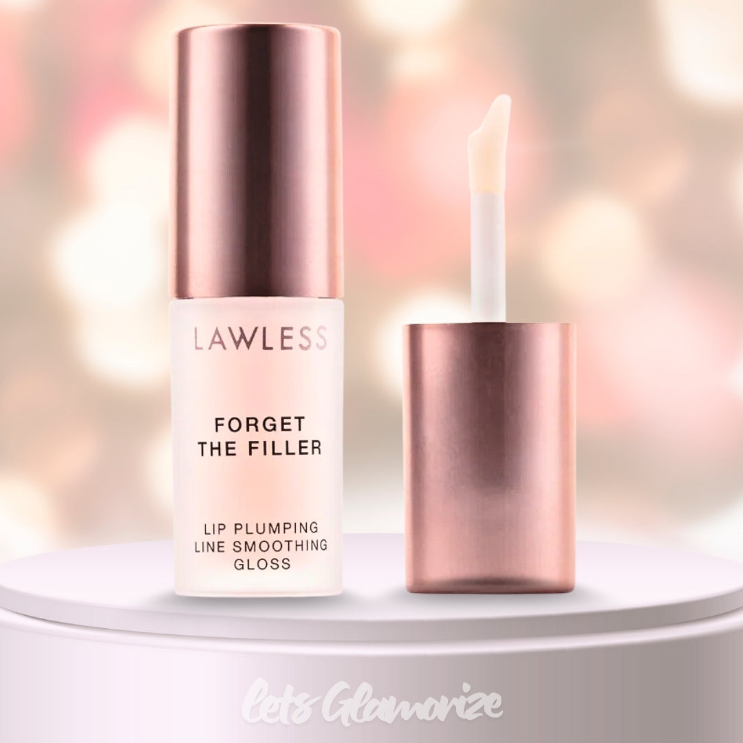 "Close-up of LAWLESS Mini Lip Plumper Gloss for smooth and hydrated lips."