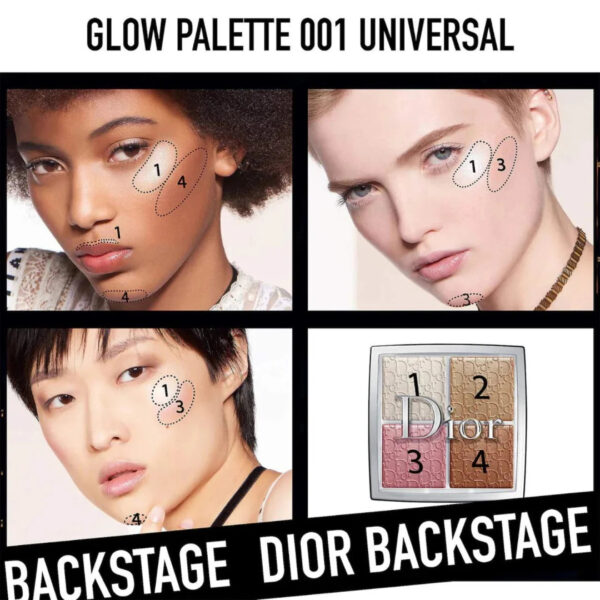 DIOR- BACKSTAGE Glow Face Palette SHADE 001 - Image 4